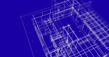 Ev kavramı kroki 3d çizim