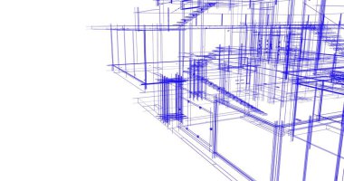 Ev kavramı kroki 3d çizim