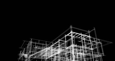 Ev kavramı kroki 3d çizim