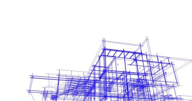 Ev kavramı kroki 3d çizim