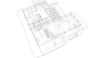 Ev kavramı kroki 3d çizim