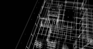 Ev kavramı kroki 3d çizim