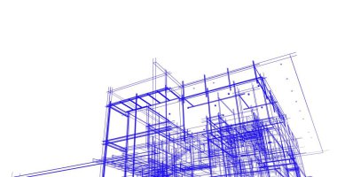 Ev kavramı kroki 3d çizim