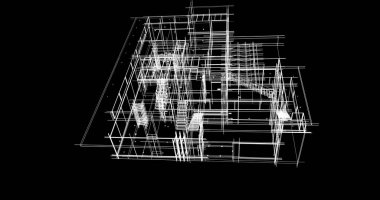 Ev kavramı kroki 3d çizim