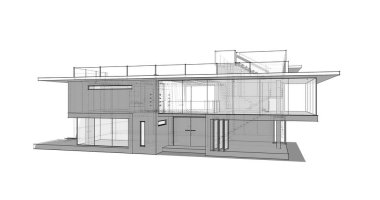 Ev kavramı kroki 3d çizim