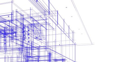 Ev kavramı kroki 3d çizim