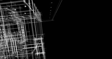 Ev kavramı kroki 3d çizim