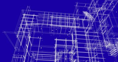 Ev kavramı kroki 3d çizim