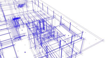Ev kavramı kroki 3d çizim