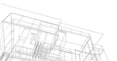 Ev kavramı kroki 3d çizim