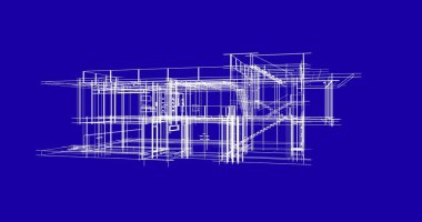 Ev kavramı kroki 3d çizim