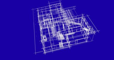 Ev kavramı kroki 3d çizim