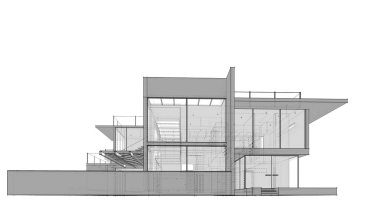 Ev kavramı kroki 3d çizim