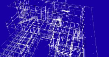 Ev kavramı kroki 3d çizim