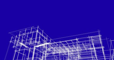 Ev kavramı kroki 3d çizim