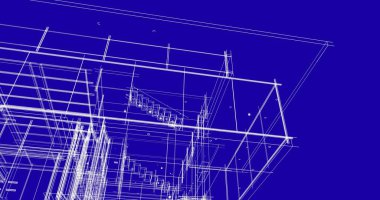 Ev kavramı kroki 3d çizim