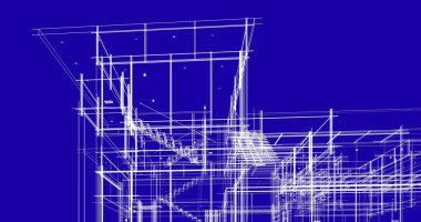Ev kavramı kroki 3d çizim