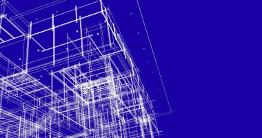 Ev kavramı kroki 3d çizim