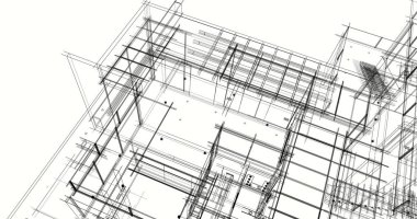 Ev kavramı kroki 3d çizim