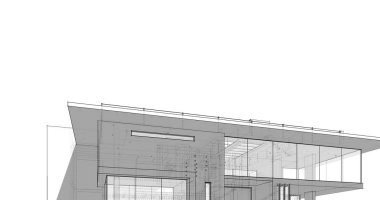 Ev kavramı kroki 3d çizim