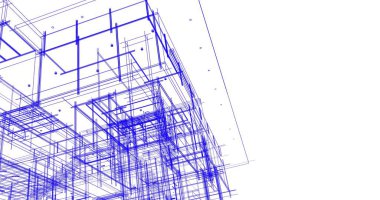 Ev kavramı kroki 3d çizim