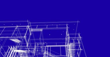 Ev kavramı kroki 3d çizim