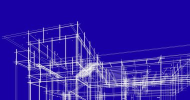 Ev kavramı kroki 3d çizim