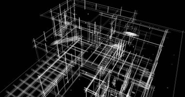 Ev kavramı kroki 3d çizim