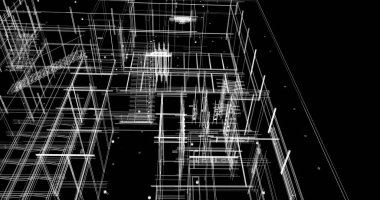 Ev kavramı kroki 3d çizim