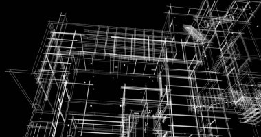 Ev kavramı kroki 3d çizim