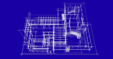 Ev kavramı kroki 3d çizim