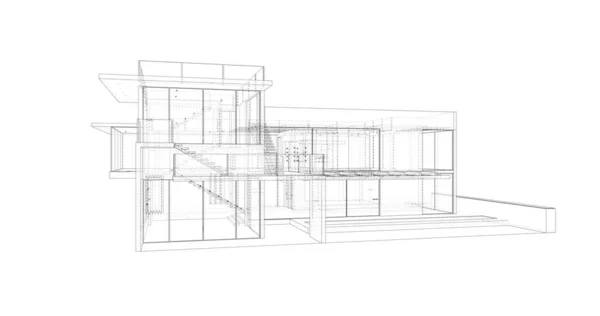 House Concept Sketch Illustration — Stock Photo, Image