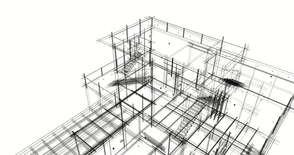 Эскиз Концепции Дома Иллюстрация — стоковое фото