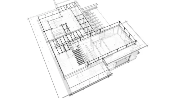 Эскиз Концепции Дома Иллюстрация — стоковое фото