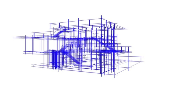 Haus Konzept Skizze Illustration — Stockfoto