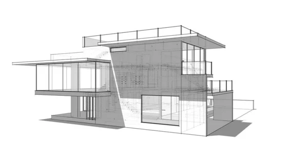 House Concept Sketch Illustration — Stock Photo, Image