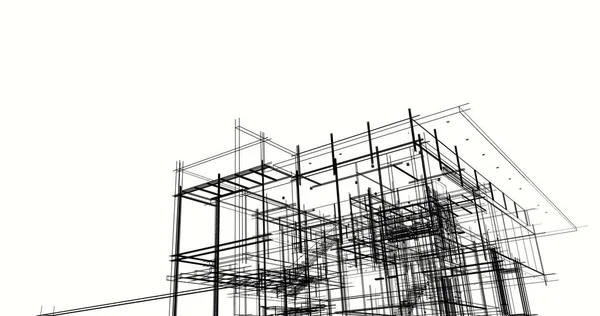 Ev kavramı kroki 3d çizim