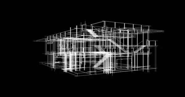 Эскиз Концепции Дома Иллюстрация — стоковое фото