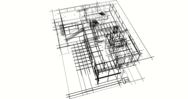 Haus Konzept Skizze Illustration — Stockfoto