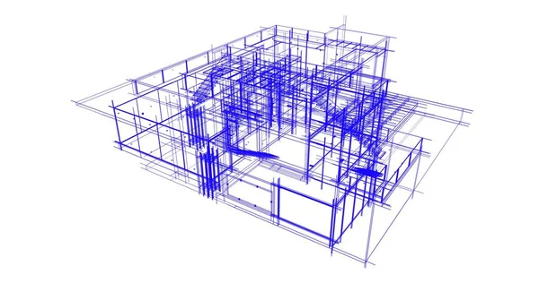 Haus Konzept Skizze Illustration — Stockfoto