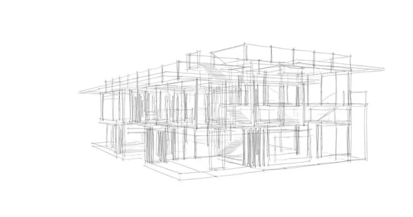 House Concept Sketch Illustration — Stock Photo, Image