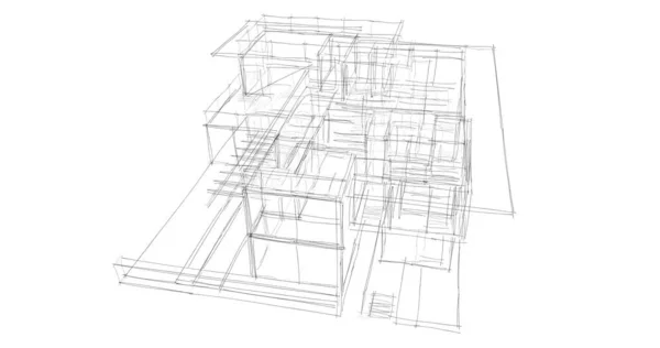 Эскиз Концепции Дома Иллюстрация — стоковое фото
