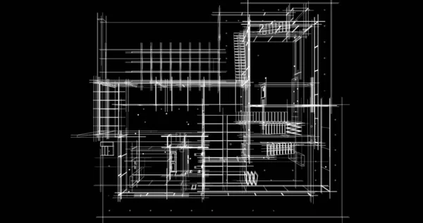 Conception Maison Croquis Illustration — Photo