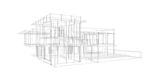 House Concept Sketch Illustration — Stock Photo, Image