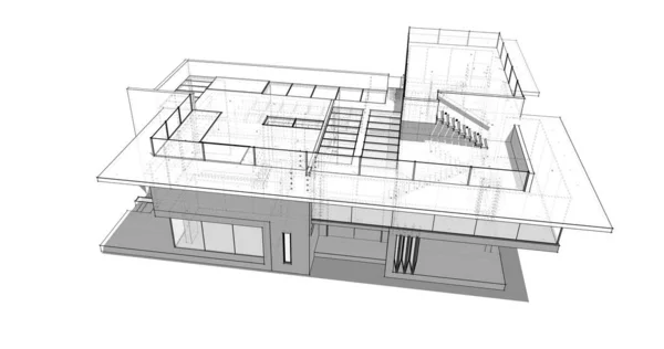 House Concept Sketch Illustration — Stock Photo, Image