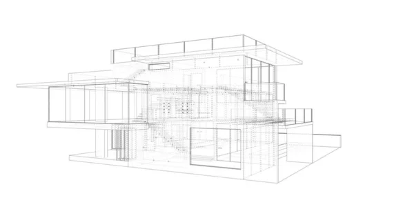 Ev kavramı kroki 3d çizim