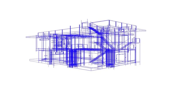 Haus Konzept Skizze Illustration — Stockfoto