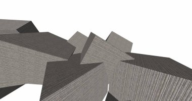 3D soyut beton küp arka plan 