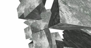 3D soyut beton küp arka plan 