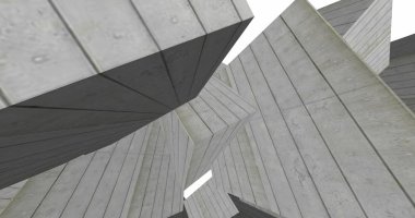 3D soyut beton küp arka plan 